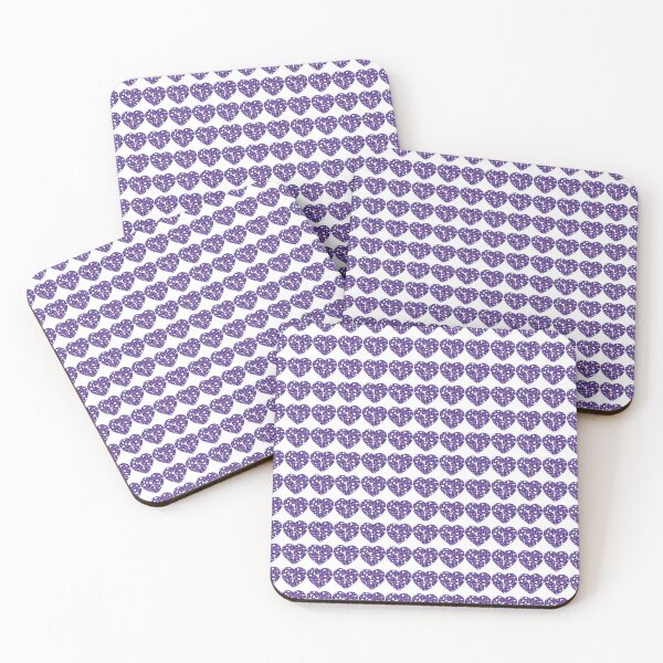 Item preview, Regular Grid Small Violet White Cow Patches on Purple Cowhide | Continues Purple Cow Heart designed and sold by PatternPen.