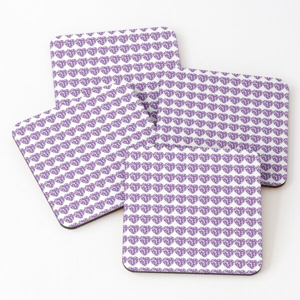 Item preview, Regular Grid Small Purple White Cow Patches on Violet Cowhide | Continues Violet Cow Heart designed and sold by PatternPen.