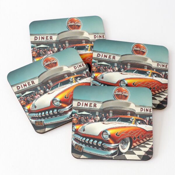 Item preview, "Flames and Nostalgia: A 1950s Diner Dream" designed and sold by philpace.