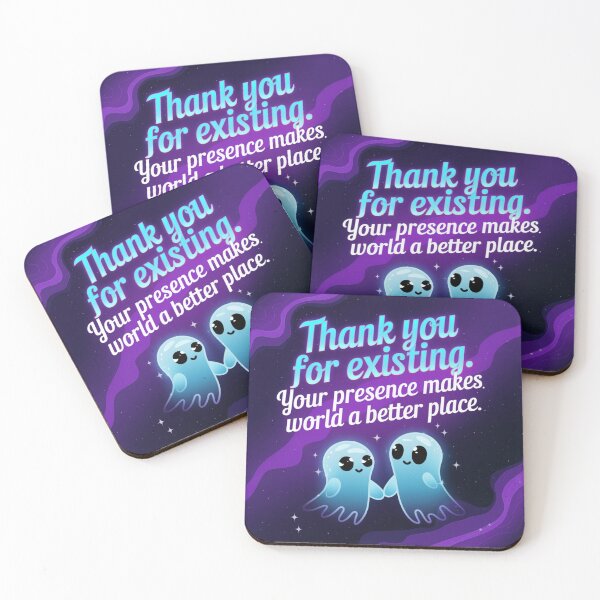 Item preview, Thank You for Existing – Galaxy Ghosts designed and sold by Cheerhub.