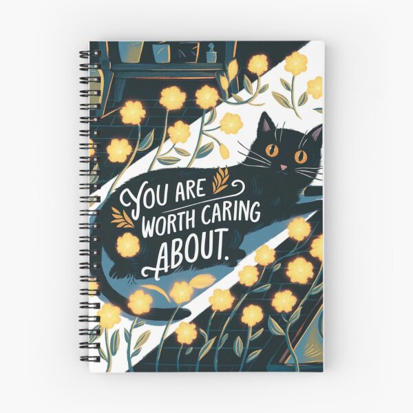 Item preview, You Are Worth Caring About – Sunlit Cat designed and sold by Cheerhub.