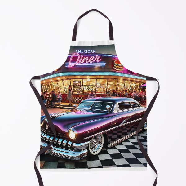 Item preview, "Neon Nights: Classic Cars and 1950s Diner Vibes" designed and sold by philpace.
