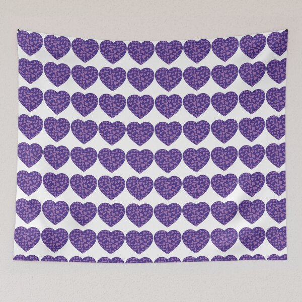 Item preview, Regular Grid Small Violet Cow Patches on Purple Cowhide | Continues Purple Cow Heart designed and sold by PatternPen.