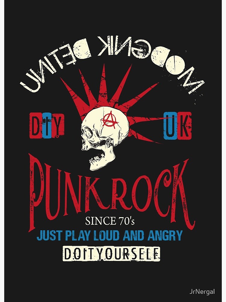 Punk Rock, DIY, UK, United Kingdom stamp , T- shirt. | Poster