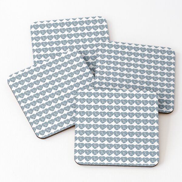 Item preview, Regular Grid Small White Cow Patches on Royal Blue Cowhide | Continues Royal Blue Cow Heart designed and sold by PatternPen.
