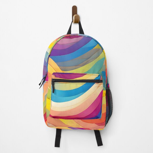 Item preview, Rainbow Waves, Vibrant Colorful Harmony, Spectrum in Motion, Dreamy and Luminous Layers, Chromatic Swirls Poster designed and sold by Kintsugi99.