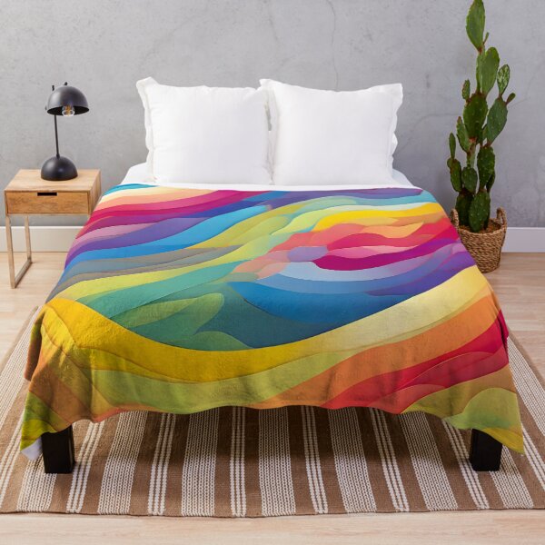 Item preview, Rainbow Waves, Vibrant Colorful Harmony, Spectrum in Motion, Dreamy and Luminous Layers, Chromatic Swirls Poster designed and sold by Kintsugi99.