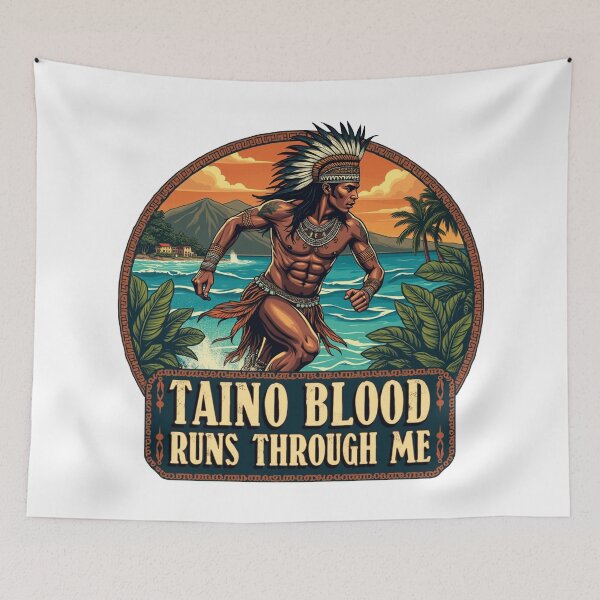 Item preview, Taino Warrior Puerto Rico Indigenous Caribbean designed and sold by Blok45.
