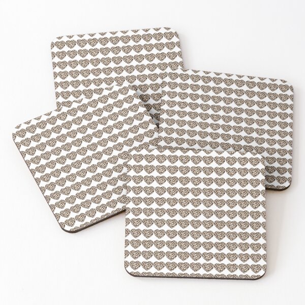 Item preview, Regular Grid Small Cream Cow Patches on Brown Cowhide | Continues Brown Cow Heart designed and sold by PatternPen.