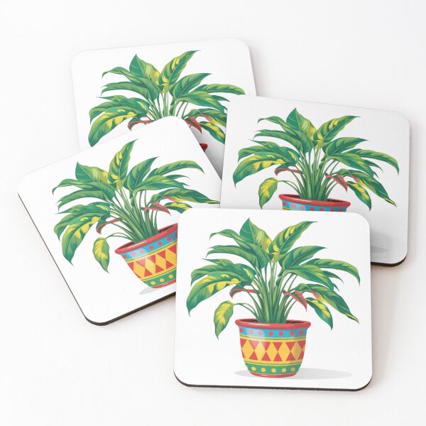Item preview, Green Indoor House Plant Flower Pot Sticker designed and sold by colorleafz.