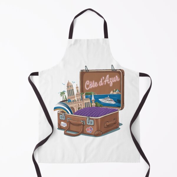 Item preview, France Europe Cote d Azur -"French Riveira Adventure Suitcase – Retro Cartoon Travel Art" designed and sold by stickercuffs.