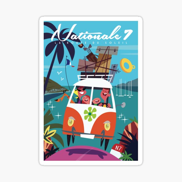 La Nationale 7 Poster Sticker