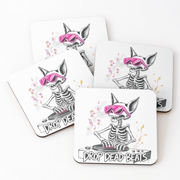 Item preview, Skeleton Cat Saying "Drop Down Beats" designed and sold by enerjik.