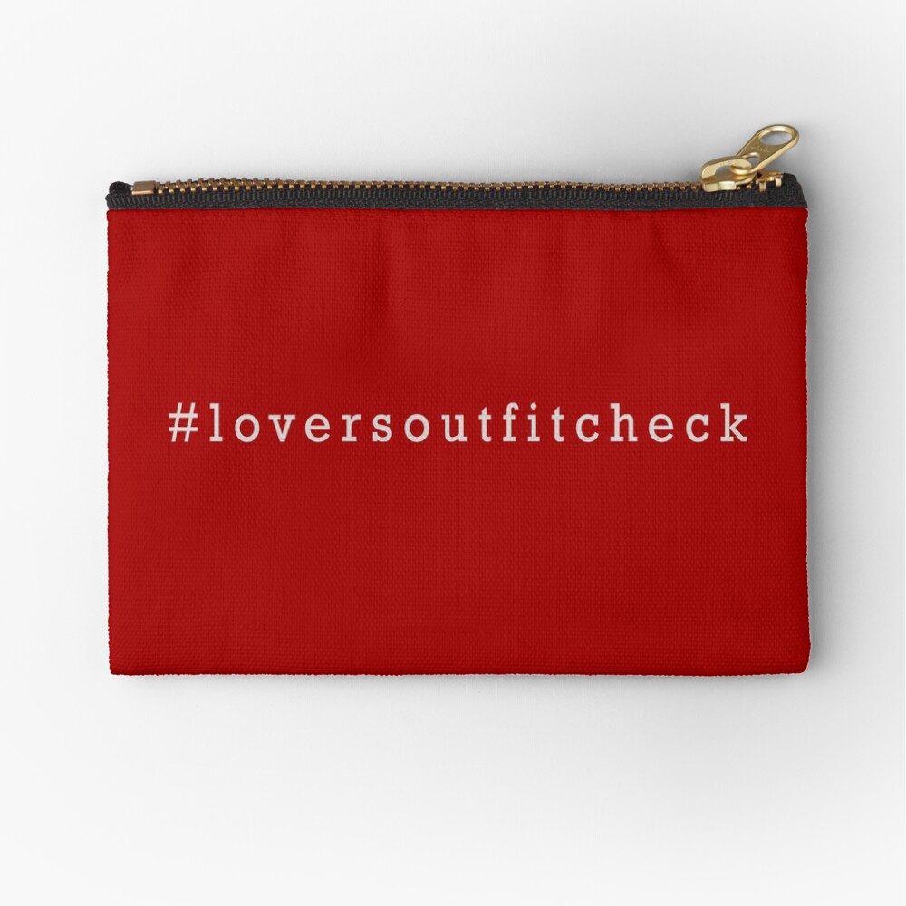 Lovers Outfit Check Zipper Pouch