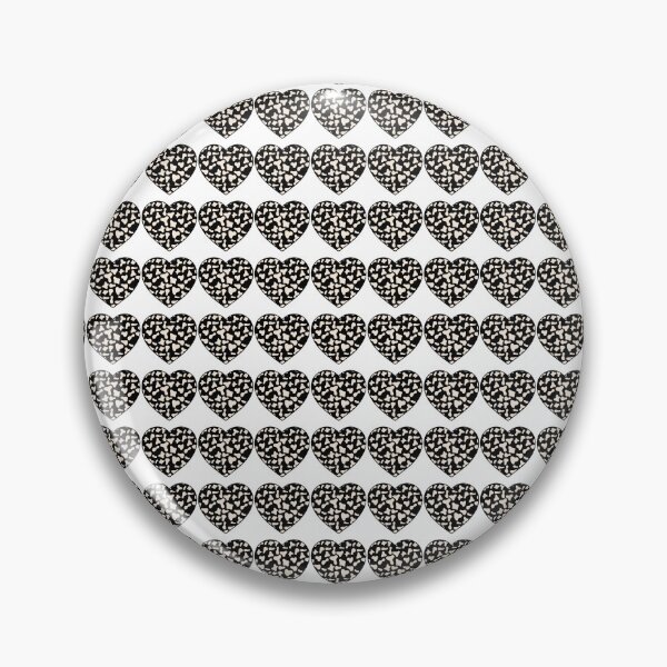 Item preview, Regular Grid Small Cream Cow Patches on Black Cowhide | Continues Black Cow Heart designed and sold by PatternPen.