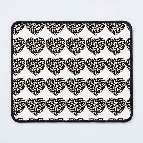 Item preview, Regular Grid Small Cream Cow Patches on Black Cowhide | Continues Black Cow Heart designed and sold by PatternPen.