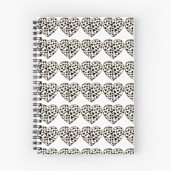 Item preview, Regular Grid Small Black Cow Patches on Cream Cowhide | Continues Cream Cow Heart designed and sold by PatternPen.