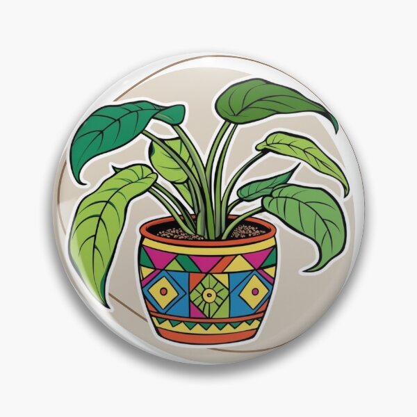 Item preview, Green Indoor House Plant Round Sticker designed and sold by colorleafz.