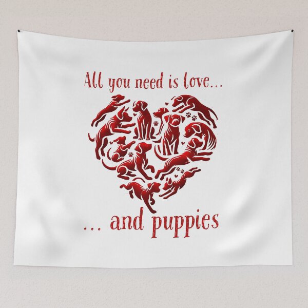 Item preview, All You Need Is Dog Valentines Puppy Heart Shirt, Puppy Dog Love Valentines  designed and sold by The Art of Kkatarynka.