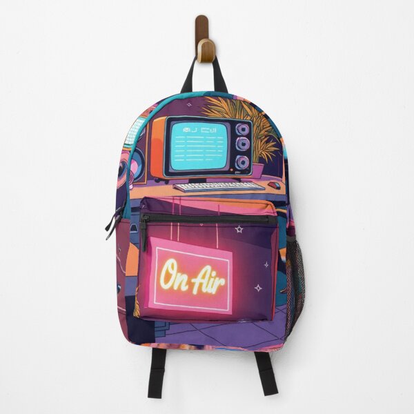 Item preview, Retro Neon Broadcast Studio Design designed and sold by artiviohub.