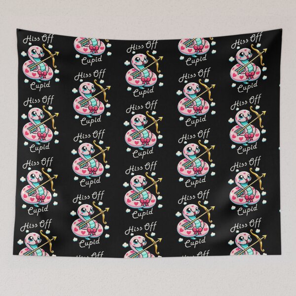 Item preview, Hiss Off, Cupid! - Kawaii style Design - Anti Valentine's Pun designed and sold by Dantin.