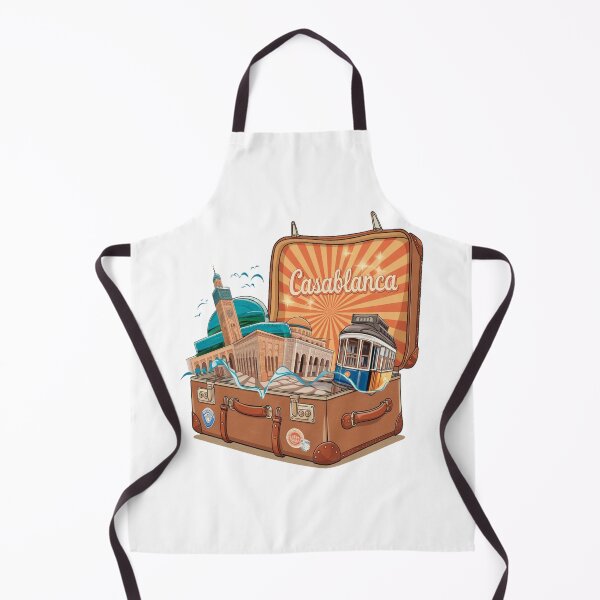 Item preview, Casablanca Morocco - "Casablanca Adventure Suitcase – Retro Cartoon Travel Art" designed and sold by stickercuffs.
