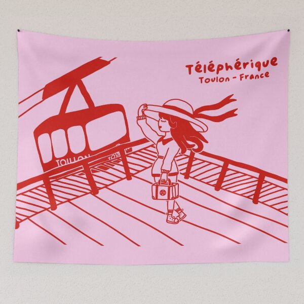 Item preview, Toulon Cable Car in France - Vintage Travel designed and sold by petiteToulon.