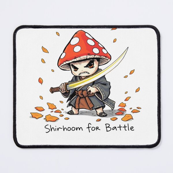 Item preview, Mushroom Holding a Sword Saying "Shroom for Battle" designed and sold by enerjik.