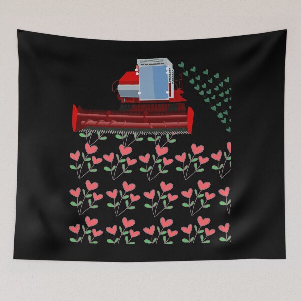 Item preview, An agricultural combine harvester cutting hearts for boy who likes combine and agricultural machines for farmer designed and sold by MegiSmile.