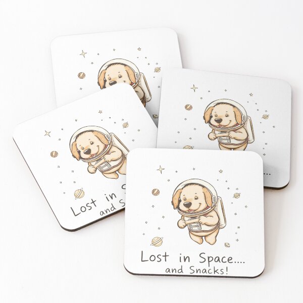 Item preview, Dog in Space Saying "Lost in Space… and Snacks" designed and sold by enerjik.