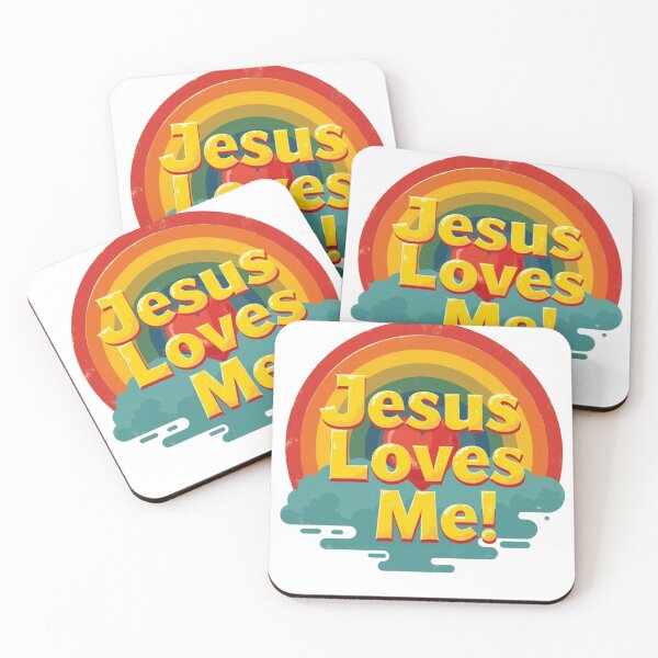Item preview, Retro Jesus Loves Me Rainbow Design designed and sold by haitrieuic96.