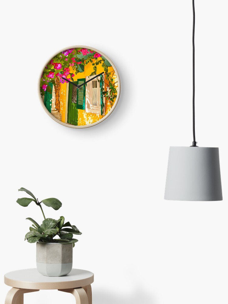 Thumbnail 2 of 4, Clock, Living in the Sunshine. Always. | Summer Exotic Travel Architecture | Italy Sicily Boho Buildings designed and sold by 83oranges.