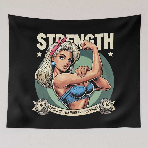 Item preview, Strength Strong Proud Woman Blonde Biceps Gift designed and sold by Pineapple-Tree.