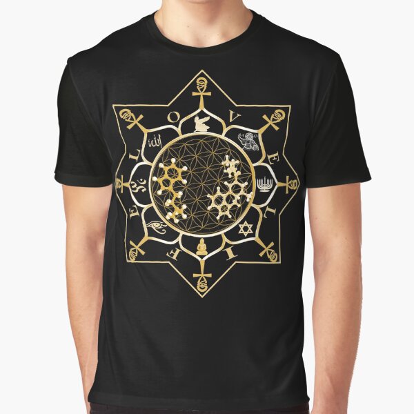Item preview, DMT Ayahuasca Sacred Geometry T-Shirt 4 designed and sold by Rahimseven.