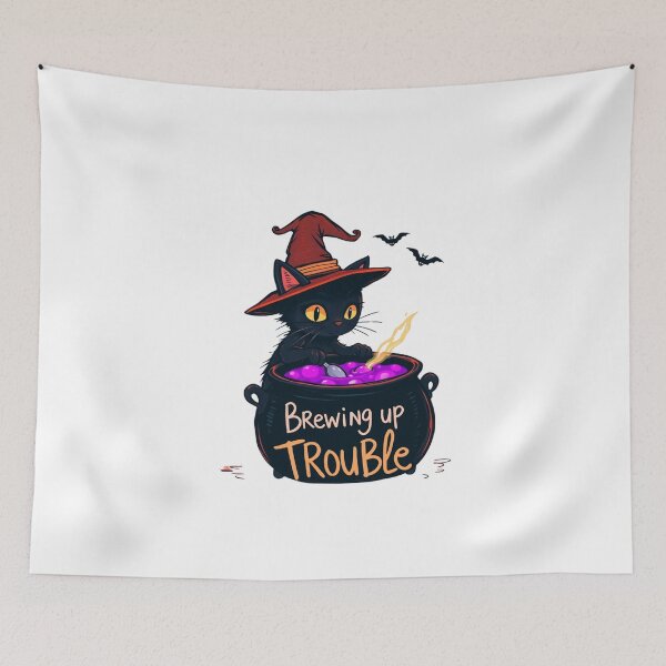 Item preview,  Witch Cat Brewing Up Trouble designed and sold by enerjik.