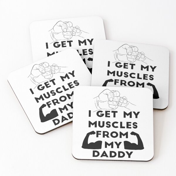 Item preview, I Get My Muscles from My Daddy Weight Lifting Funny Cute Gym designed and sold by Art-Essa.