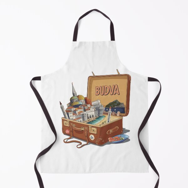 Item preview, Budva Montenegro sea - "Budva Adventure Suitcase – Retro Cartoon Travel Art" designed and sold by stickercuffs.