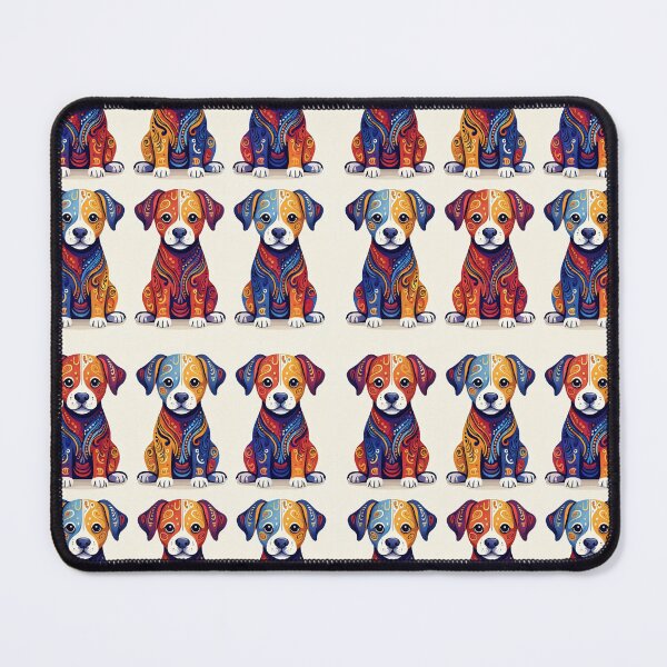 Item preview, Vibrant Patterned Puppies in Artistic Colourful Design designed and sold by Vibes To VIsual.