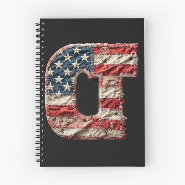 Item preview,  Worn American Pride - Letters "CT" designed and sold by Wiredart.