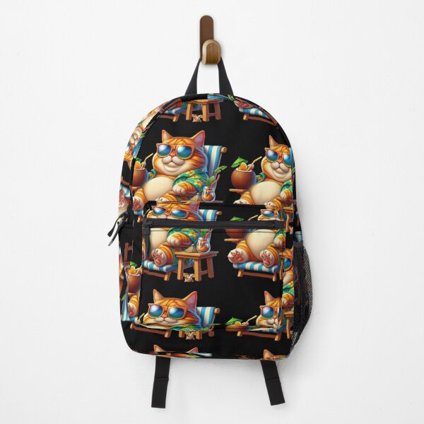 Item preview, A Fat Orange Cat, Wearing Sunglasses, Sleeping On The Beach designed and sold by PixelStoneDesign .