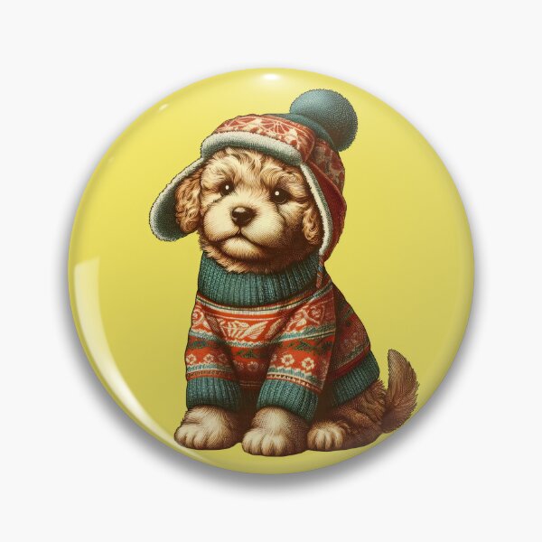 Aperçu de l'œuvre Look rétro hivernal pour chien mignon - Chiot vintage élégant classique confortable esthétique créée et vendue par Designflex90.