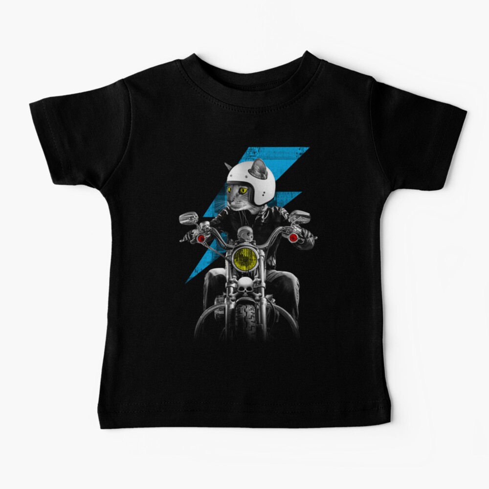 Biker Cat Baby T-Shirt