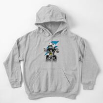 Biker Cat Kids Pullover Hoodie