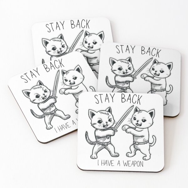 Item preview, Stay Back, cats funny saying  designed and sold by Lenth0000.