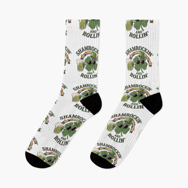 Item preview, Irish St Patricks day Ireland - "Shamrockin' and Rollin' St. Patrick's Day " designed and sold by stickercuffs.