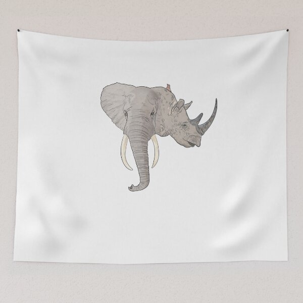Item preview, Elephant rhino heads designed and sold by Domnc.