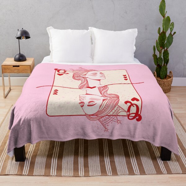 Item preview, Queen of Hearts Red and Pink Preppy Art designed and sold by Magic Love Art Print.