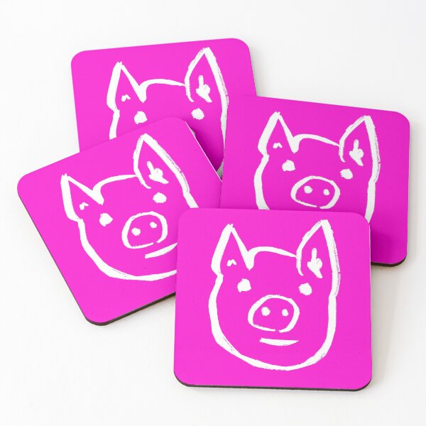 Item preview, Neon Pink Piggy Face designed and sold by MagentaTwilight.
