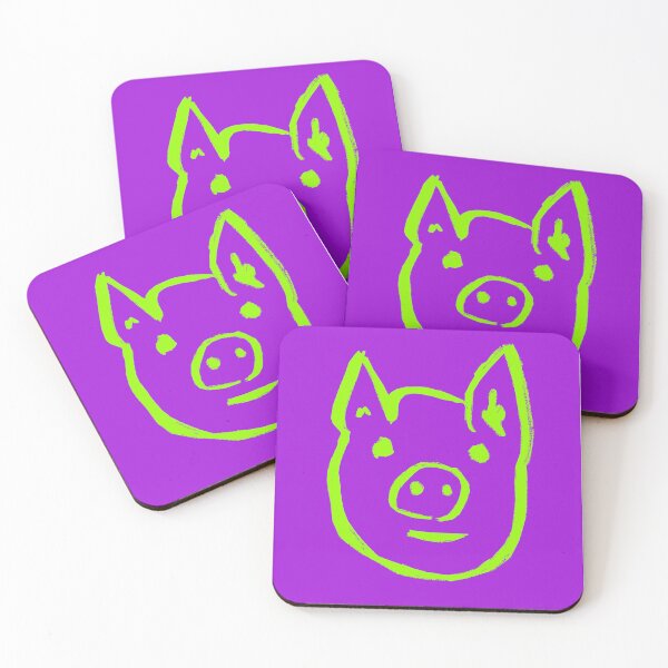 Item preview, Lime Green Piggy Face designed and sold by MagentaTwilight.