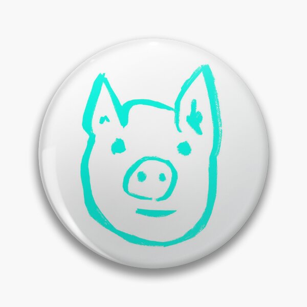 Item preview, Piggy Face Luminescent Turquoise designed and sold by MagentaTwilight.